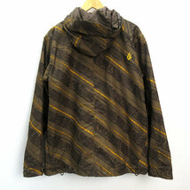 y■ボルコム/VOLCOM 総柄デザイン スノーボードジャケット■茶【メンズM】MENS/48【中古】_画像4