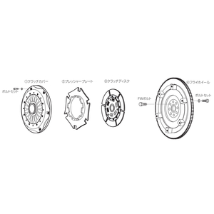 【CUSCO/クスコ】 シングルクラッチシステム プッシュタイプ補修パーツ (1)クラッチカバー ASSY [00C-022-SC225]