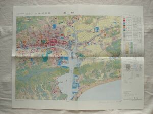 [ plot of land use map ] Kochi 1:25,000 Showa era 52 year issue / Kochi 7 number -4 /N1-53-28-7-4 / Kochi city Nankoku city . river district spring day block / map country plot of land ..