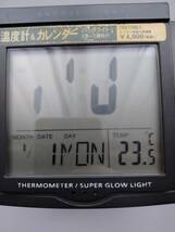目覚まし時計 DQ-750J-1 温度計 カレンダー CASIO カシオ THERMOMETER SUPER GLOW LIGHT 時計_画像2