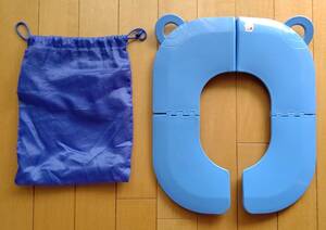  child mobile folding type auxiliary toilet seat blue sun ko-