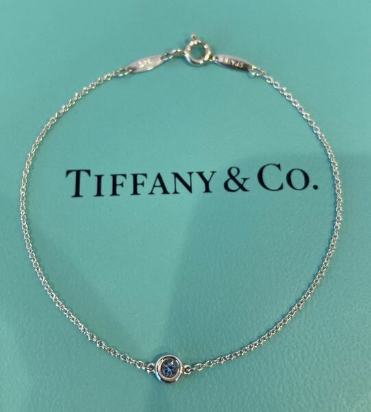 新品 正規品 ティファニー tiffany&co ブレスレット バイヤザード アクアマリン シルバー ケース巾着紙袋リボン カラーストーン ブルー