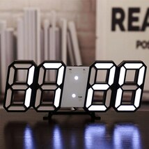 人気 デジタルLED大型壁掛け時計全5色 モダン ホーム リビング 装飾 日付 カレンダー 目覚まし 時計 壁掛け LED デジタル インテリア_画像10