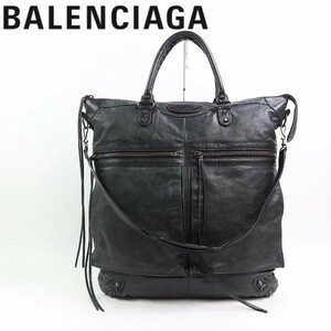 ◆BALENCIAGA/バレンシアガ ミラー付き クラシック スクエア 2way レザー ショルダー ハンド バッグ ダークグリーン系