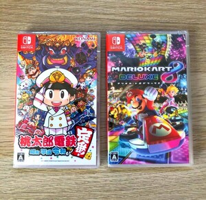 【新品未使用】マリオカート8デラックス + 桃太郎電鉄 令和 2本セット Switch