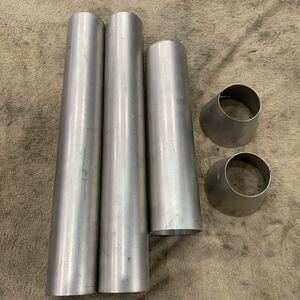  titanium pipe 75 pie ×500mm 2 ps 75 pie ×350mm conversion taper one-off muffler made material strut 