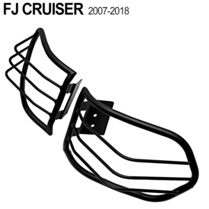■新品■トヨタFJクルーザー(GSJ15W)2007年～2018年用トップセンス スチール製テールランプガード【ブラックパウダーコート】