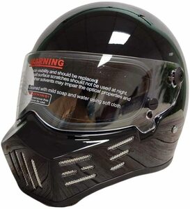 ■新品■ATV-8フルフェイスヘルメット(艶ありブラック×クリアシールド)XXLサイズ(63～64cm) DOT規格品 PSCマーク付き