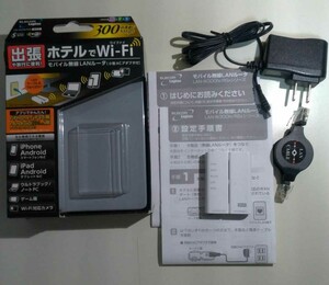 Logitec LAN-W300N/RSW モバイル無線LANルーター エレコム