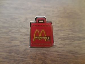 フランス☆古いピンズ 【McDonald's マクドナルド 紙袋】ピンバッジ ピンバッチ PINS 