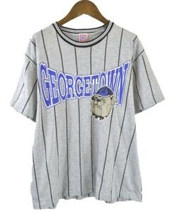 くGEORGETOWNジョージタウンhoyas半袖TシャツMサイズuclaカレッジchicanoチカーノクリップス青ギャンlowriderローライダーオールドスクール