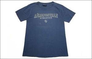 [S] AEROPOSTALE Aeropostale футболка темно-синий Vintage Vintage USA б/у одежда Old IB441
