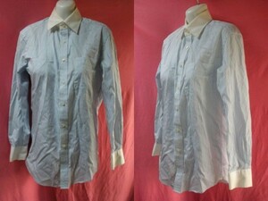 ＵＳＥＤ FINE CLOTH SHIRT シャツ サイズＳ 白/サックス