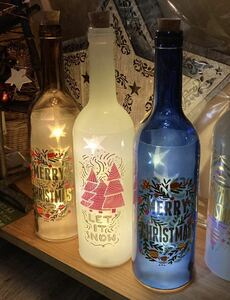 * Christmas decoration bottle light * blue lovely wonderful pretty * price cut *