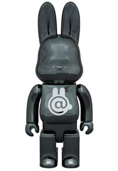 MEDICOM TOY PLUS限定 R@BBRICK CHROME BLACK 400％ 新品未開封 be@rbrick ベアブリック メディコムトイ 