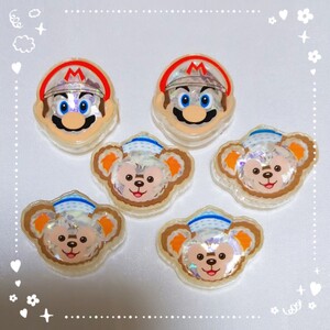 デコパーツ 6個セット シャカシャカパーツ まとめ売り キラキラ ハンドメイドパーツ