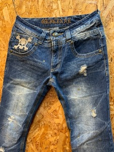 メンズ パンツ ORIGINAL JEANS オリジナル ジーンズ インディゴ デニム ジーンズ フレア ブーツカット 加工 小さい サイズ FD282TC/ 約W29