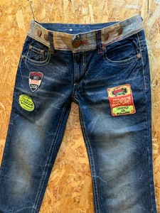 メンズ パンツ ORIGINAL JEANS オリジナル ジーンズ インディゴ デニム ジーンズ ワッペン 加工 小さい サイズ FD283TC/ 約W26