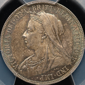 【ブルートーン】1893年イギリス ヴィクトリア ベールドヘッド 1シリング 銀貨 PCGS MS64 ビクトリア オールド アンティークコイン モダン