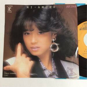 中森明菜 / ミ・アモーレ / ロンリー・ジャーニー /7inch レコード / EP / 1984 / ハガキ付 / 昭和歌謡 / AKINA NAKAMORI / 211129