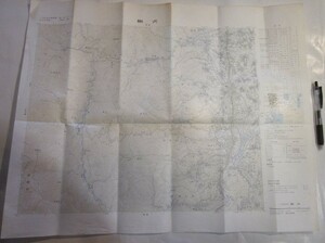 古地図　鰍沢　5万分の1地形図◆昭和４８年◆山梨県　静岡県