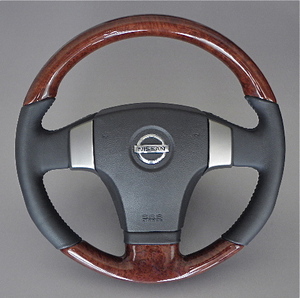  new goods build-to-order manufacturing goods Nissan M35 Stagea V35 Skyline natural book@. made high class wood combination steering wheel ST - DESIGN by JASTEC DESIGN