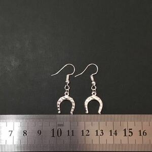 . horseshoe iron earrings silver 