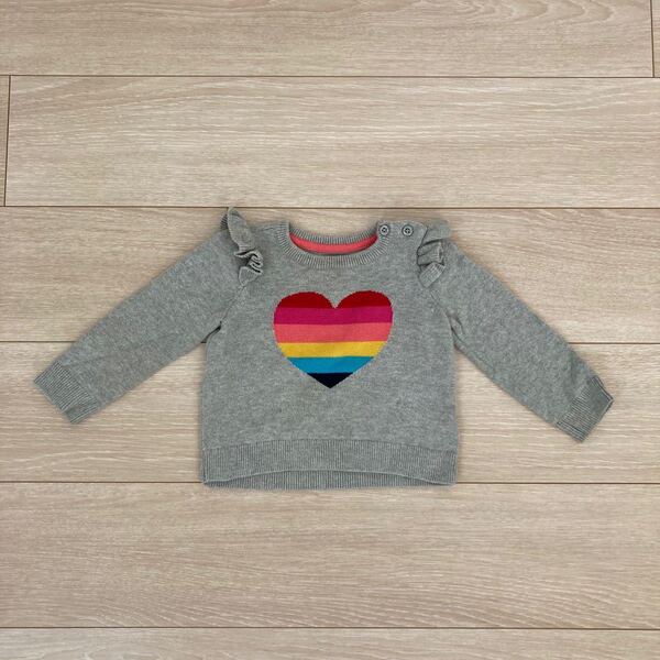70センチ babyGAP ハート柄ニット フリル