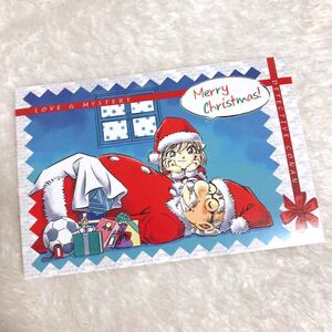 【非売品・レア・美品 名探偵コナン 灰原哀・阿笠博士 クリスマス ポストカード】サンタクロース ハガキ