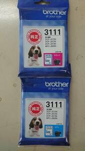 brother original ink LC3111 magenta Cyan two point set 