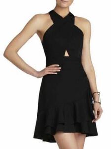 * новый товар *[BCBGMAXAZRIA] One-piece платье черный чёрный 6 размер 