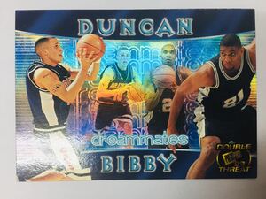 ■NBAカード ティム・ダンカン TIM DUNCAN マイク・ビビー MIKE BIBBY 1998 DOUBLE THREAT PRESS PASS ※レア