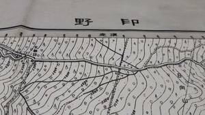 　古地図 　印野　静岡県　地図　資料　46×57cm　　明治19年測量　　昭和22年印刷　発行　B