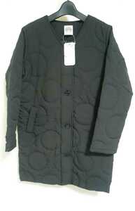 Scolar scalar quilting coat jacket outer black lady's M size 