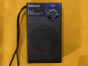 ◆◇C【即決SALE】National　ポータブルAMラジオ　R-1007　ブラック　ポケットラジオ　動作品　現状品　ナショナル◇◆