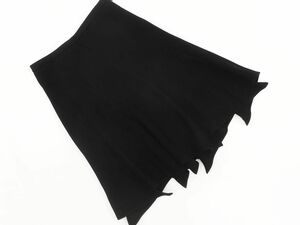 KUMIKYOKU SiS ウール100% Aライン 台形 スカート size2/黒 ◇■ ☆ bkd0