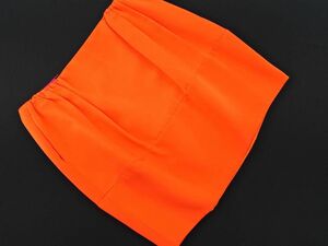 ネコポスOK Drawer ドゥロワー シルク100% ミニ スカート size36/オレンジ ■■ ☆ bga5