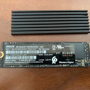 WD Black SN750 SSD 500GB 互換品ヒートシンク搭載