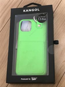 ☆新品★人気☆オシャレ☆ 人気ブランド　KANGOL カンゴール　オリジナルスマホカバー　iPhone 11Pro グリーン　背面タイプ！送料無料！