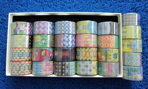 A-548 new goods WRC world craft masking tape nails trout te pattern entering 25mmx7m 25 piece set DIY hobby handicrafts stationery fancy together 