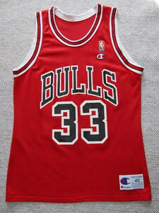 激レア！ ホワイトレター NBA PIPPEN #33 スコッティ・ピッペン BULLS ブルズ Champion チャンピオン製 ヴィンテージ ユニフォーム 当時物