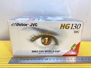 未使用　貴重　Victor　ビクター　VHS　ビデオカセットテープ　4T-130HGW　2002 FIFA WORLD CUP公式ビデオテープ　4pack限定　現状品