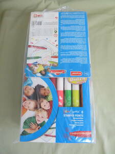  price cut * stock ..*12 piece set * unused * storage goods *8 color *Bruynzeel Blanc Zeal STAMPER POINTS stamp pen flat 4