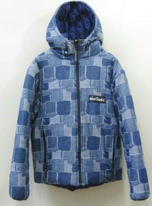  Wild Things BEAVER special order Denim patchwork pattern reversible Prima loft jacket cotton inside down jacket 