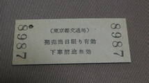 東京都交通局　B型硬券区間変更券　新宿から都営地下鉄線240円区間　5-8.29　馬喰横山駅発行_画像2