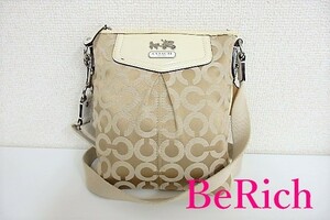 コーチ COACH ショルダーバッグ ポシェット 43430 マディソン オプアート シグネチャー スウィングパック アイボリー ロゴ【中古】bk5021