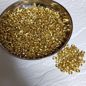 ★ハトメ 4mm 片面 ゴールド 素材 ハンドメイド アクセサリーパーツ レザークラフト ラッピング装飾 タグ作り。