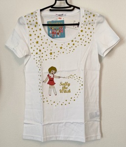 Коллекция Uniqlo Witch Wizard Sally S Size Graphic T -Fork с коротким рукавом T -Fish White 2012