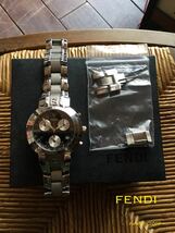 老舗高島屋購入 FENDI 希少 メンズ クオーツ /プレゼント アクセサリー 宝石_画像2