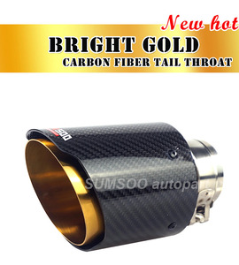  muffler cutter black carbon / Gold end carbon fibre 51.OUT114. other cusomize possible 